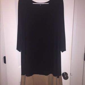 Plus size Black and Tan dress